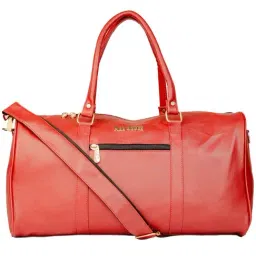 Man Arden Red Medium Leather Duffle Bag-16