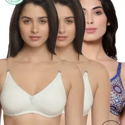 Inner Sense White & Blue Full Coverage Backless Bra - Pack of 3-picture-9