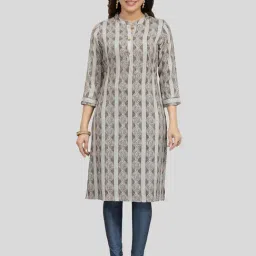 Saree Swarg Grey Printed Straight Kurta-image-85