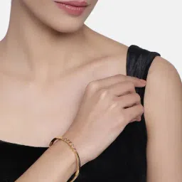 Estele Gold-Plated Bracelet with Pink Crystals for Women-41