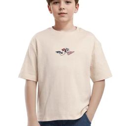 Rare Ones Boys Beige Cotton Blend Printed T-Shirt-image-36