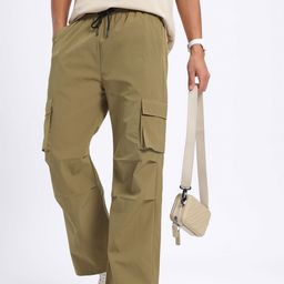 glitchez Men Statement Utility Mid-Rise Cargo Trousers-image-88