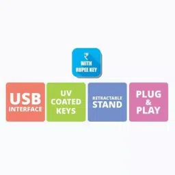 Zebronics KB-K20 Black Wired USB Keyboard with Rupee Key image 5
