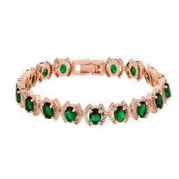 Saraf Jewellery Gold plated with Green American Diamond handcrafted Bracelet for Women & Girls-image-97
