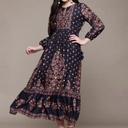 AARKE RITU KUMAR Black Aaliyah Long Dress-image-95