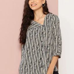 Qurvii Black Printed Shirt-image-42