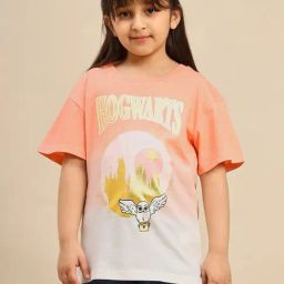 Kidsville Harry Potter Printed Oversize Fit T-Shirt For Girls-image-10