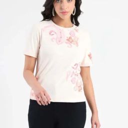 Madame White Regular Fit Printed T-Shirt-image-40