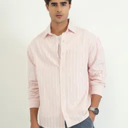 CHIMPAAANZEE Pink Loose fit Striped Shirt-picture-46