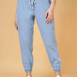 People by Pantaloons Blue Cotton Joggers-picture-49