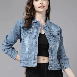 Aarika Blue Regular Fit Jacket-image-16