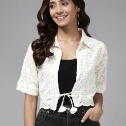 Aarika Cream Embroidered Ethnic Jacket-image-2