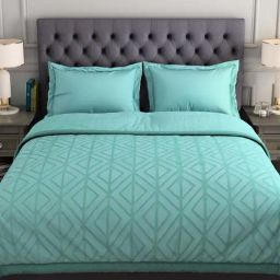 Spaces Light Green Polyester 350 GSM Double Fleece Blanket-image-49