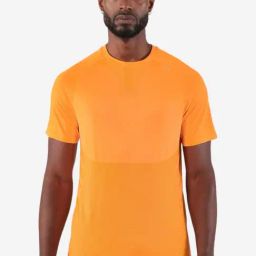Kiprun By Decathlon Fluo Pale Mango Slim Fit Sports T-Shirt-image-73