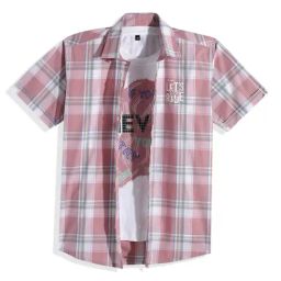 Cavio Boys Pink Cotton Checkered Comfort Fit Shirt-image-20