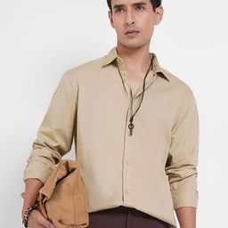 7 Alt by Pantaloons Men Relaxed Fit Solid Spread Collar Pure Cotton Casual Shirt-picture-22