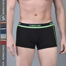 Dollar Bigboss Assorted Cotton Regular Fit Trunks - Pack Of 5-picture-17