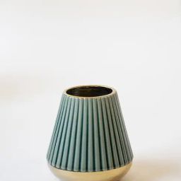 Whispering Homes Green & Gold Juniper Ceramic Vase-image-42