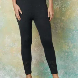 Melange By Lifestyle Charcoal Regular Fit Leggings-image-27