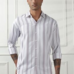 SWADESI STUFF Men Comfort Opaque Striped Casual Shirt-image-94