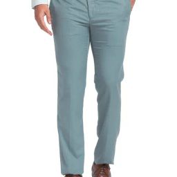 Raymond Green Slim Fit Texture Trousers-picture-47