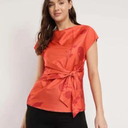Fablestreet Orange Printed Top-image-71