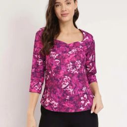 Fablestreet Purple Printed Top-picture-31