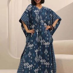 Libas Blue Printed Kaftan-picture-27