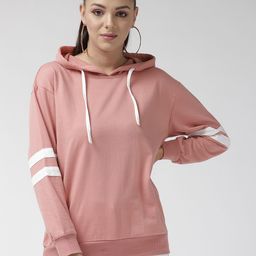 plusS Women Rose Solid Hooded Sweatshirt-image-60