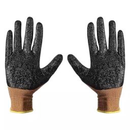 BRALA Polyester and Cotton Cut Resistant Gloves Brown and Black Color, Free Size (Pack of 120 Pair)-picture-14