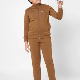 Sweet Dreams Boys Brown Solid Full Sleeves Tracksuit-picture-21