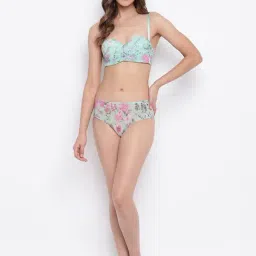 Enamor Mint Under Wired Padded Half Coverage Multiway Bra image 4