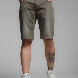 Jack & Jones Green Cotton Regular fit Solid Shorts-picture-39