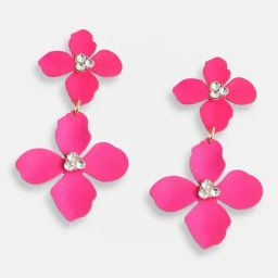 Sohi Gold Plated Party Designer Stone Drop Earrings-19