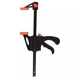 TileMaster Ratchet F Bar Clamp Reinforced Nylon & Carbon Steel Black 20 cm (8 inch) Size & 60 mm Length, TM-53-22