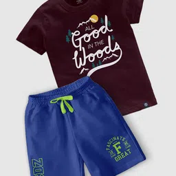 CODEZ Boys Printed T-shirt with Shorts image 1