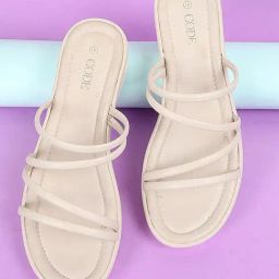 Code by Lifestyle Women's Cream Casual Wedges-picture-9