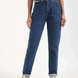 Calvin Klein Jeans Mid Blue Cotton Slim Fit Jeans-image-92