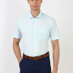 Peter England Green Regular Fit Checks Shirt-picture-12