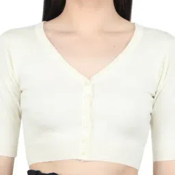 Monte Carlo Cream Wool Open Front Cardigan image 5