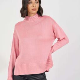 Styli Pink Plain Sweater-image-98