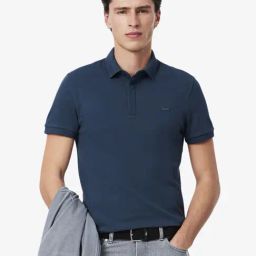 Lacoste Navy Regular Fit Polo T-Shirt-image-10