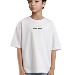 Rare Ones Boys White Cotton Graphic T-Shirt-picture-27