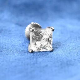 Clara 925 Sterling Silver Square Solitaire Stud Earring Gift for Men-image-80
