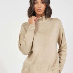 Styli Beige Plain Sweater-picture-17