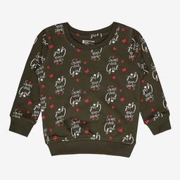 Bodycare Kids Girls Typography Printed Round Neck Sweatshirt-picture-21