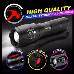 amicivision LED Torch Light ‎4000 Lumens 5 Mode Aluminium Alloy White image 3