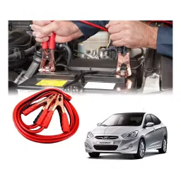 Auto Pearl 2.29 m (7.5 Ft) 500 A Heavy Duty Booster Anti Tangle Battery Jumper Cable for Accent (Pack of 2)-image-51