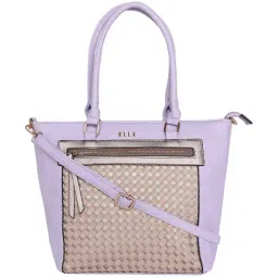 Elle Purple & Brown Textured Shoulder Handbag-picture-40