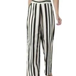 Style Quotient Olive & Black Striped Trousers-image-87